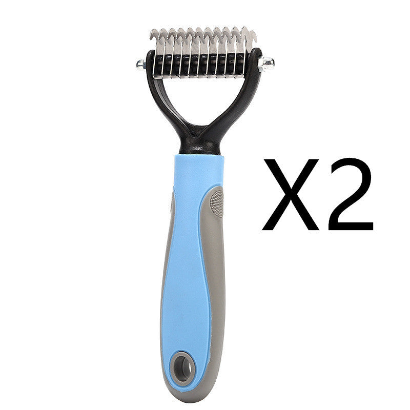 Stainless Double-sided Pet Brush Hair Removal Comb  Dematting