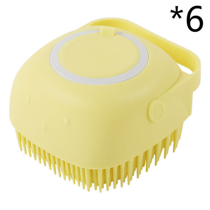Silicone Dog Bath Massage Shampoo Cleaning Brush
