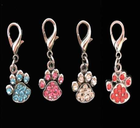 Zinc Alloy Identity Brand Glitter Footprint Engraving Dog Tag