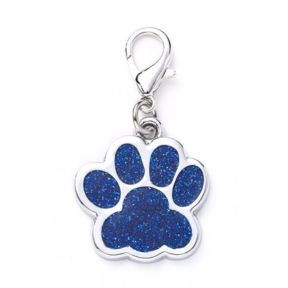 Zinc Alloy Identity Brand Glitter Footprint Engraving Dog Tag