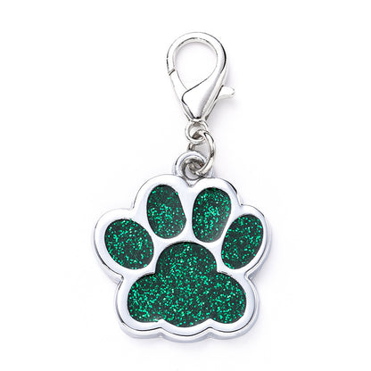 Zinc Alloy Identity Brand Glitter Footprint Engraving Dog Tag