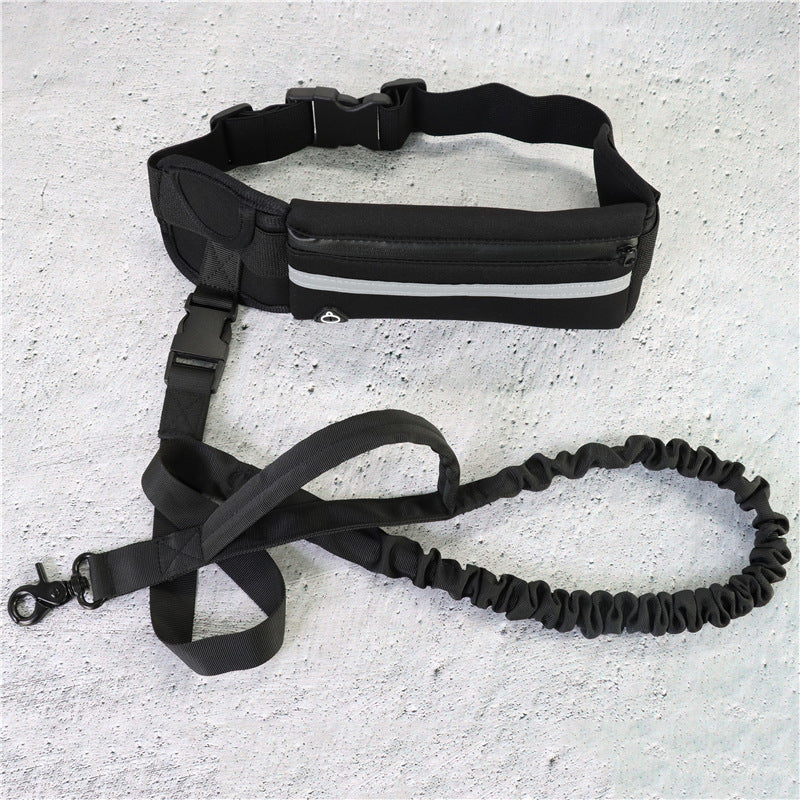 Hands Free Dog Leash And Training Belt With Shock Absorbing Bungee/Up to 180 lbs