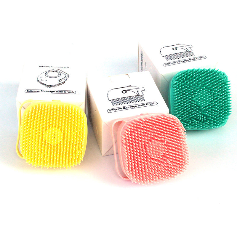 Silicone Dog Bath Massage Shampoo Cleaning Brush