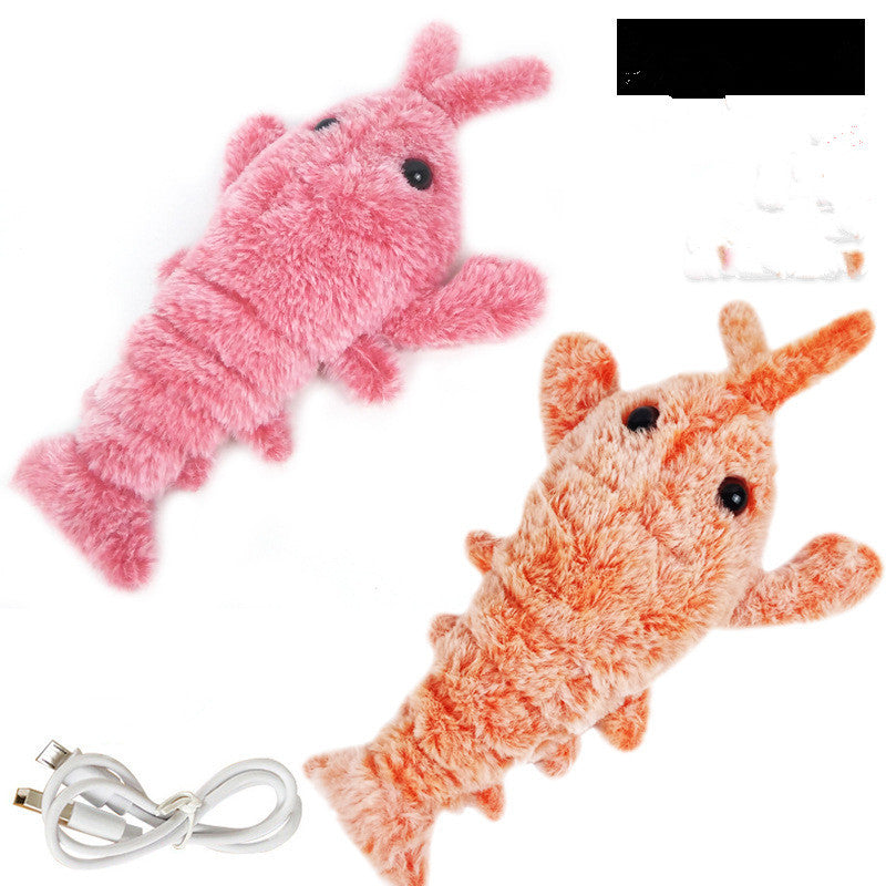 Pet Toys Electric Jumping USB Lobster