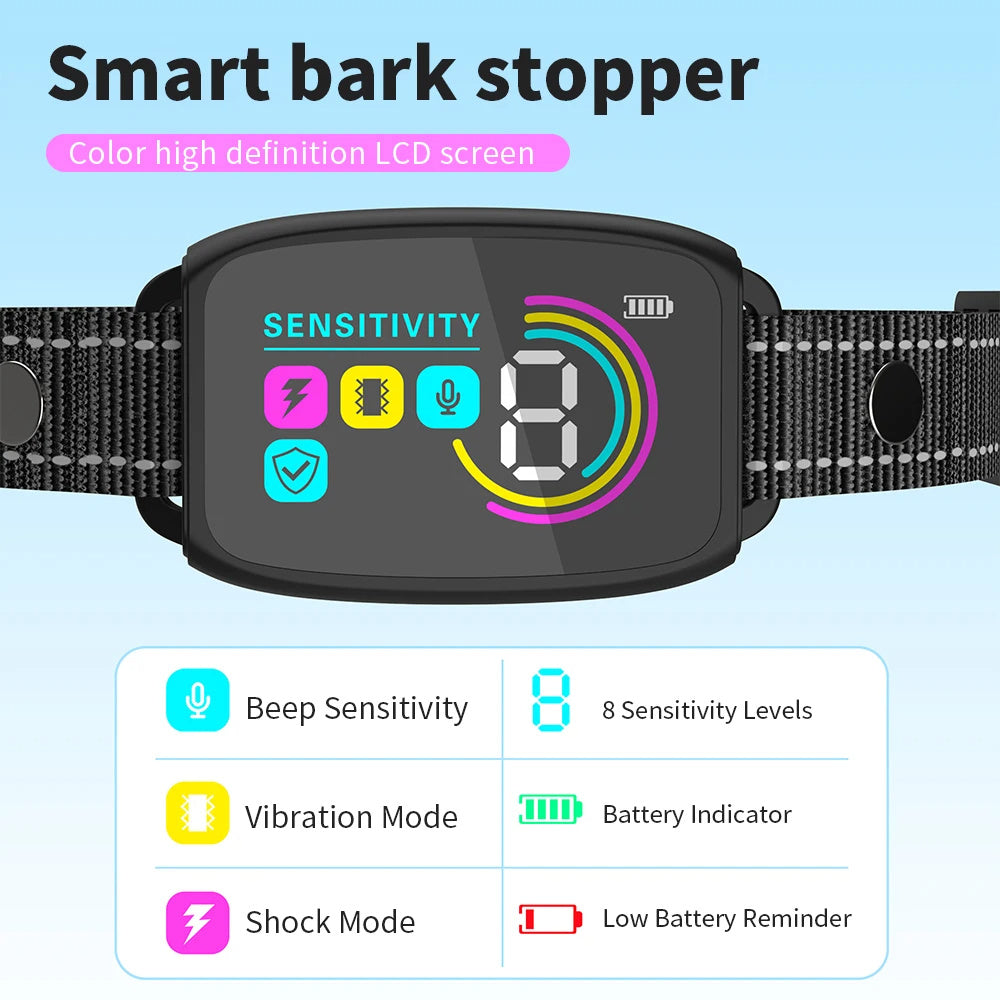 Smart Automatic Rechargeable Anti Barking Dog Collar