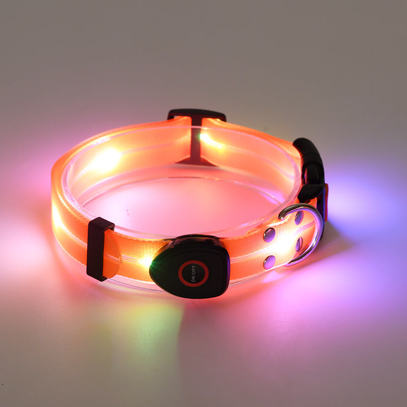 LED Collar Rechargeable Nylon Tow Rope