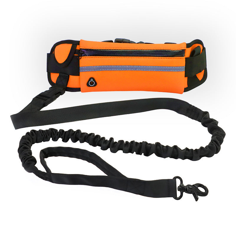 Hands Free Dog Leash And Training Belt With Shock Absorbing Bungee/Up to 180 lbs