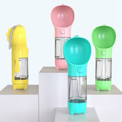 3 In 1 Poop Dispenser Puppy Pet Travel Drinking Bowls