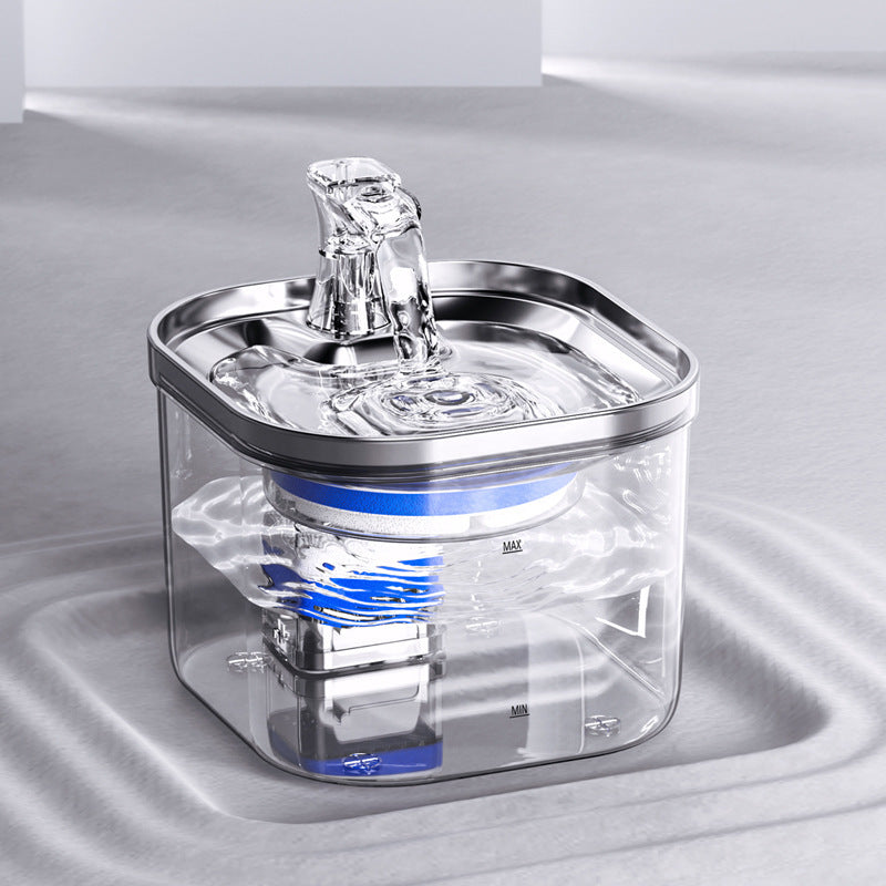 Cat Dog Stainless Steel Automatic Circulation Water Fountain  Dispenser