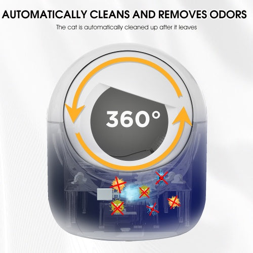 Smart Automatic Cat Litter Box,Automatic Scooping And Odor Removal, App Control