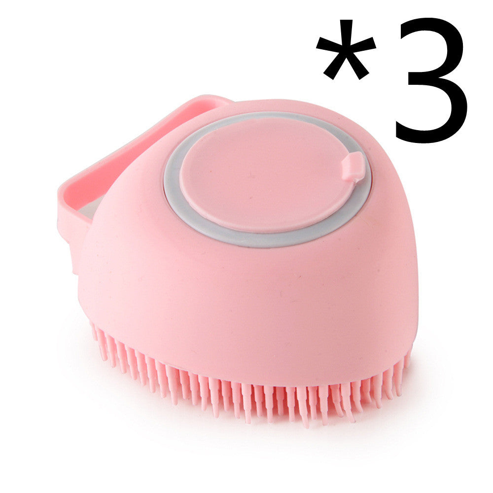 Silicone Dog Bath Massage Shampoo Cleaning Brush