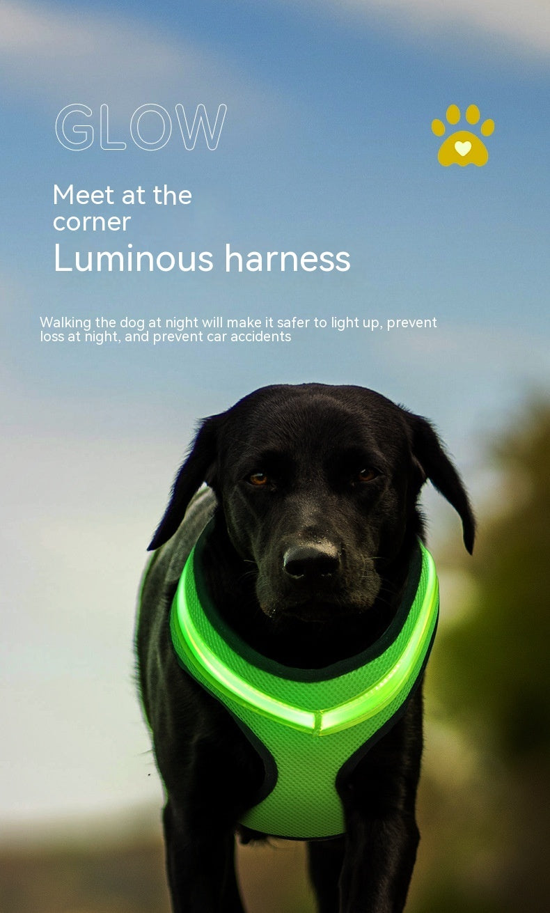 LED Luminous Dog Harness Vest