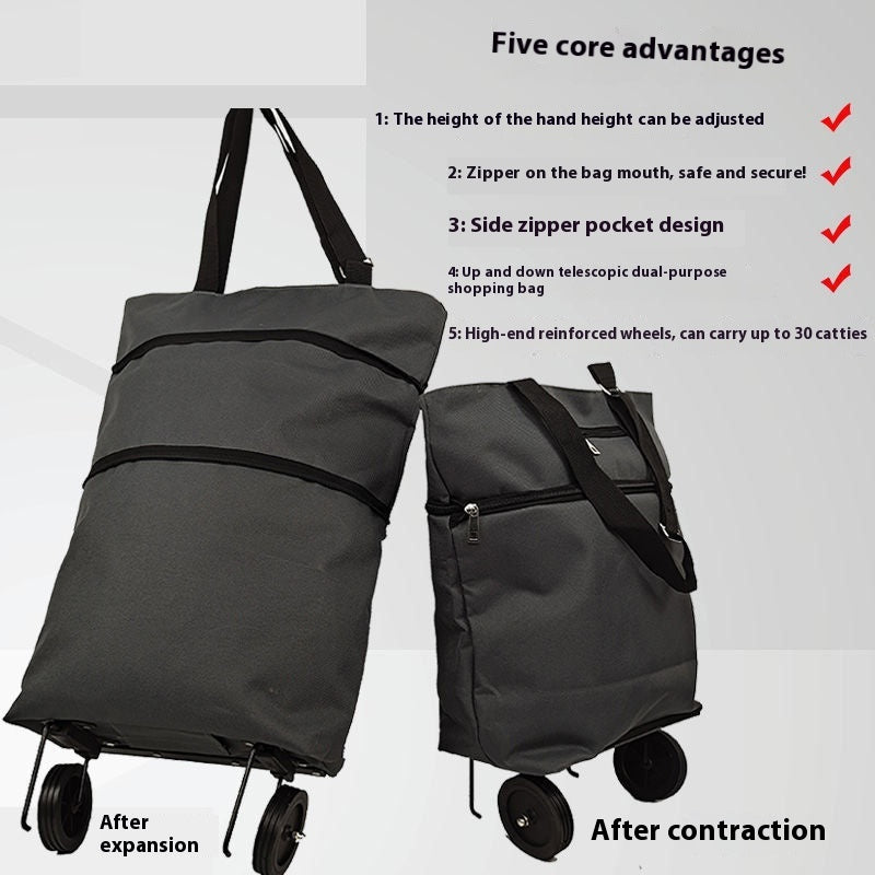 Hand-pulled Shopping Cart Folding  Handbag