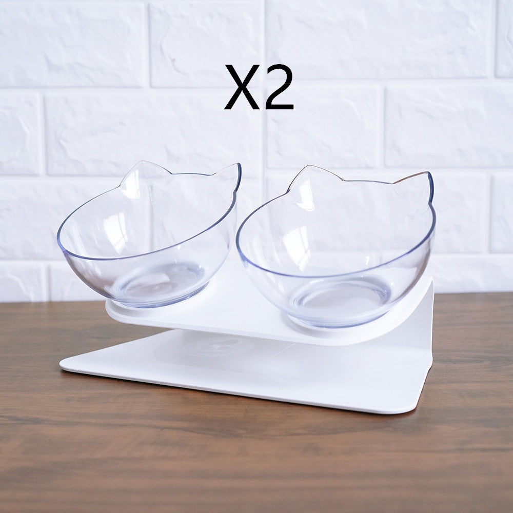 Non Slip Double Dog/Cat Bowl With Raised Stand