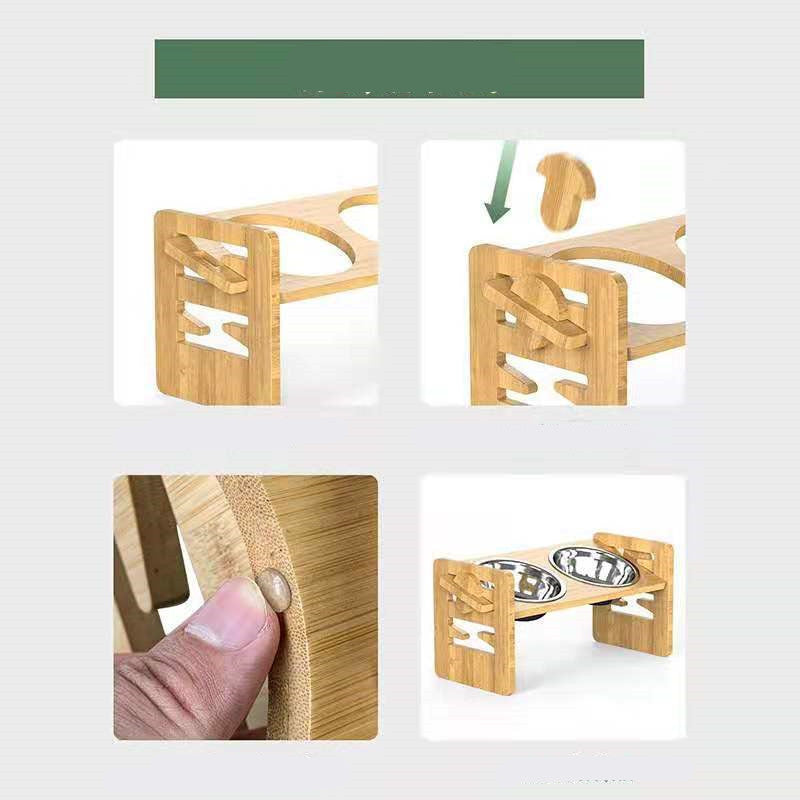 Dog Stainless Steel Double Bowl Folding