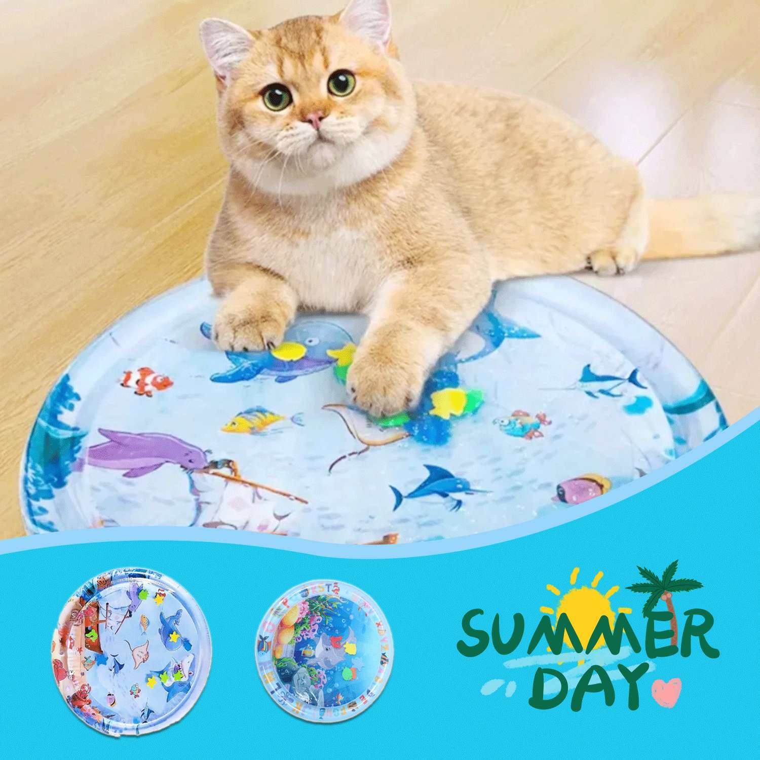 Summer Cooling Pet Water Bed Cushion / Sleeping Square Mat