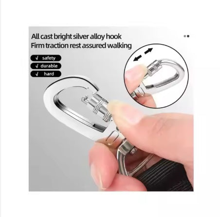 Pet Dog Explosion Proof Impact Leash, Heavy Duty Dog Leash With Padded Double Handle, 4-6 Feet Long