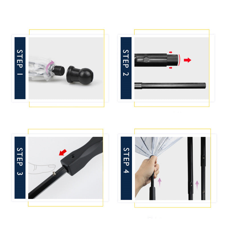 Dog's Transparent Umbrella With Chain