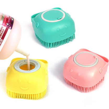 Silicone Dog Bath Massage Shampoo Cleaning Brush