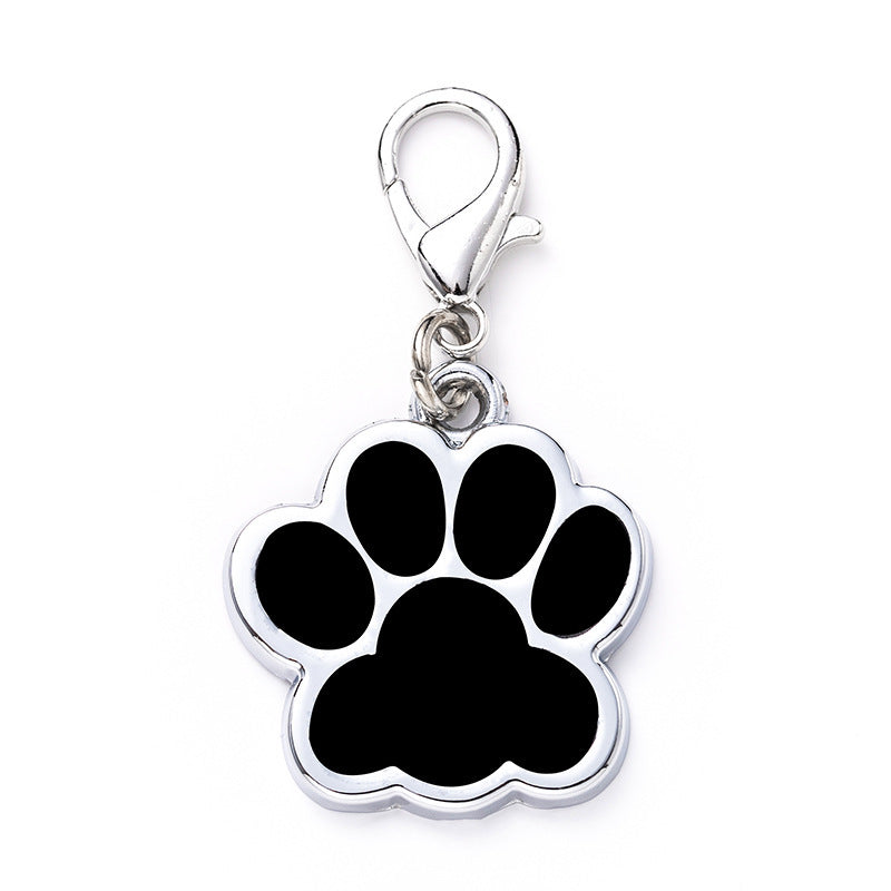 Zinc Alloy Identity Brand Glitter Footprint Engraving Dog Tag