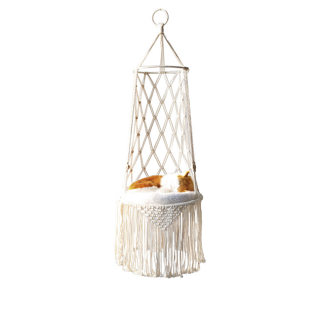 Macrame Hanging Cat Bed