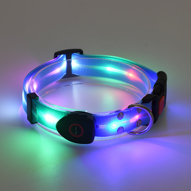 LED Collar Rechargeable Nylon Tow Rope