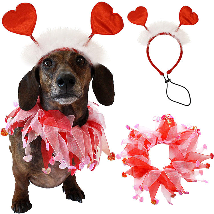 2025 Pets Valentine's Day Decoration Pet Scarf