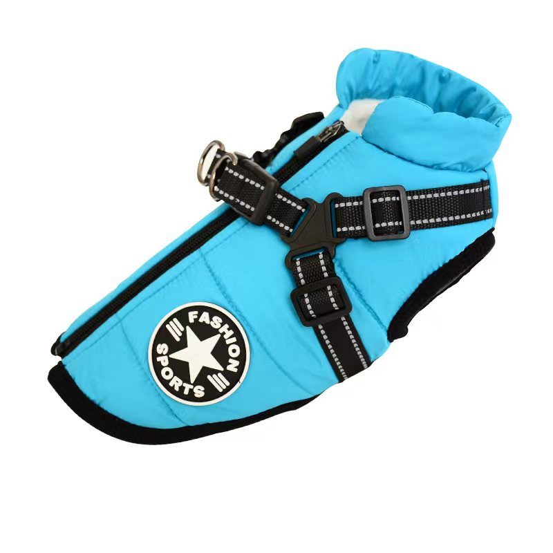 Waterproof Dog Winter Dog Coat With Harness