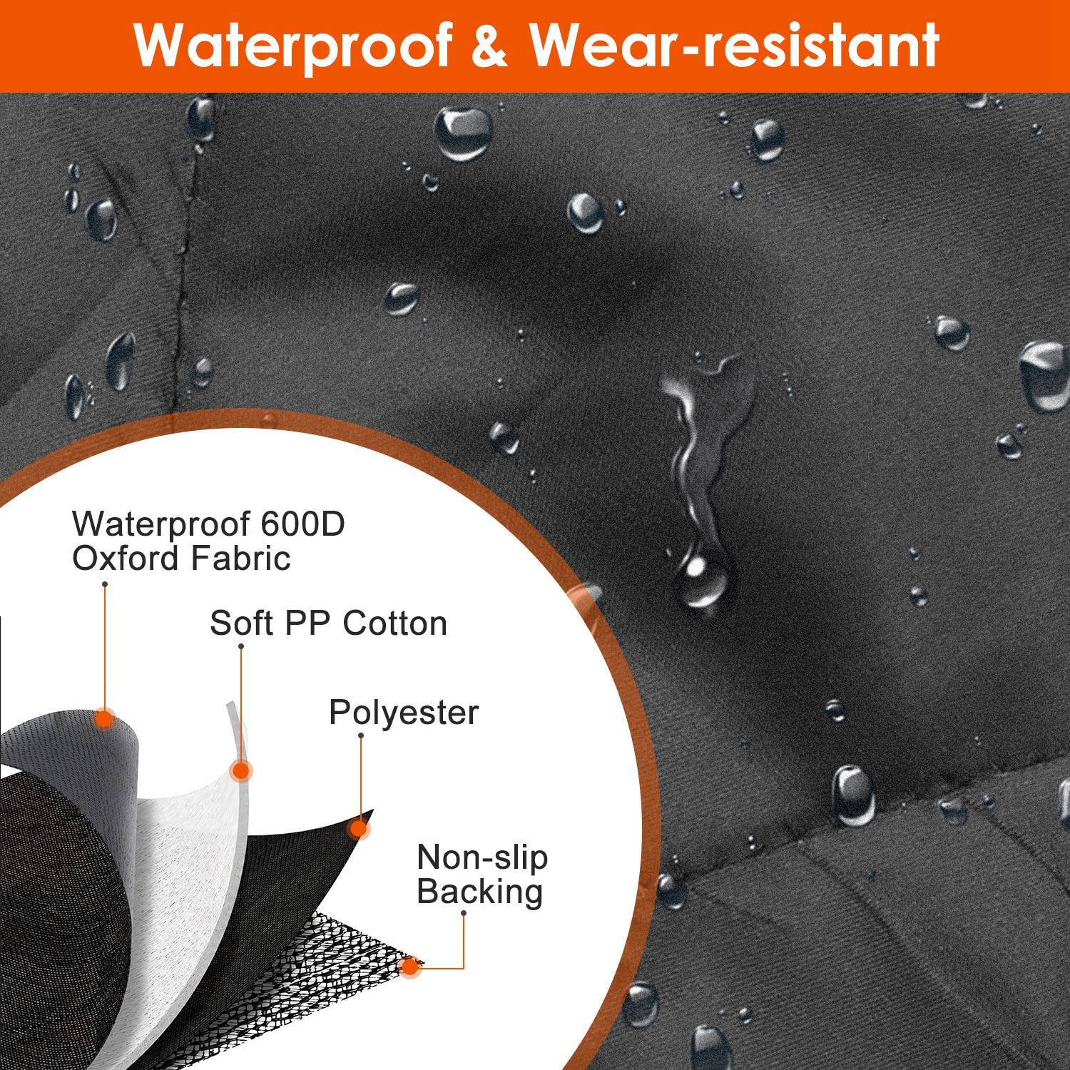 1Pc Dog Car Back Seat Cover Waterproof Scratchproo